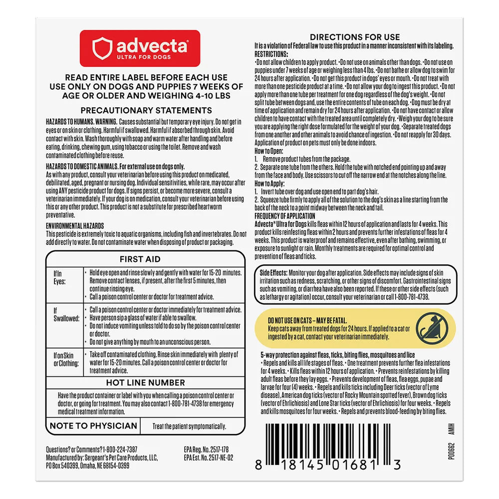 Advecta Ultra for Dogs Medium 11-20 lbs