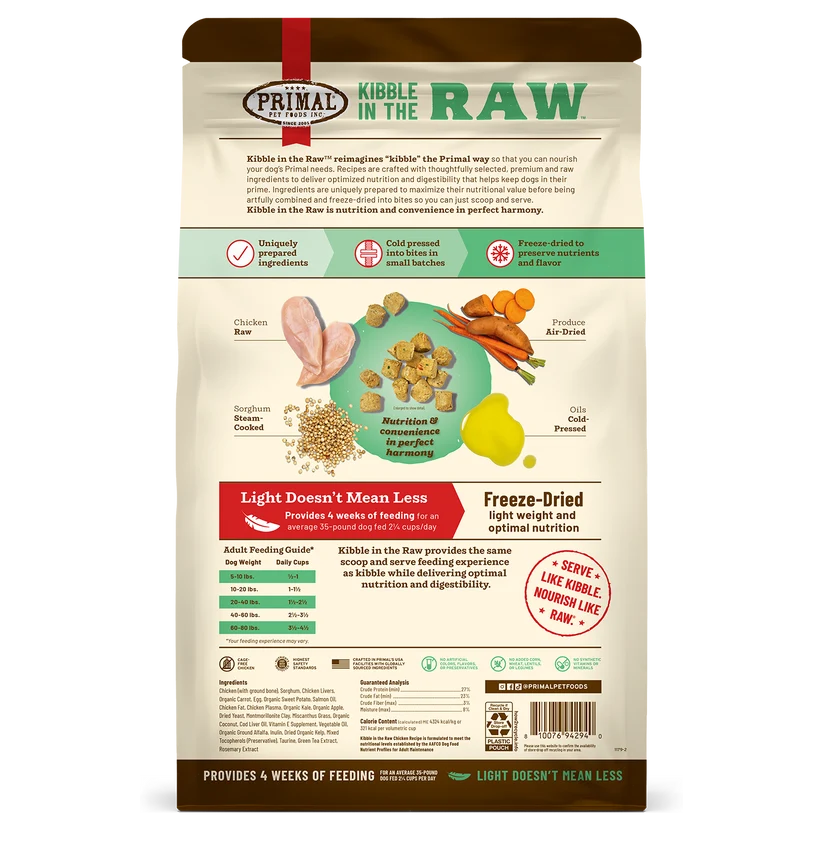 Primal Kibble in the Raw Chicken Recipe
