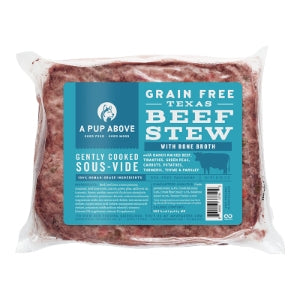 A Pup Above Texas Beef Stew gently cooked grain-free dog food package