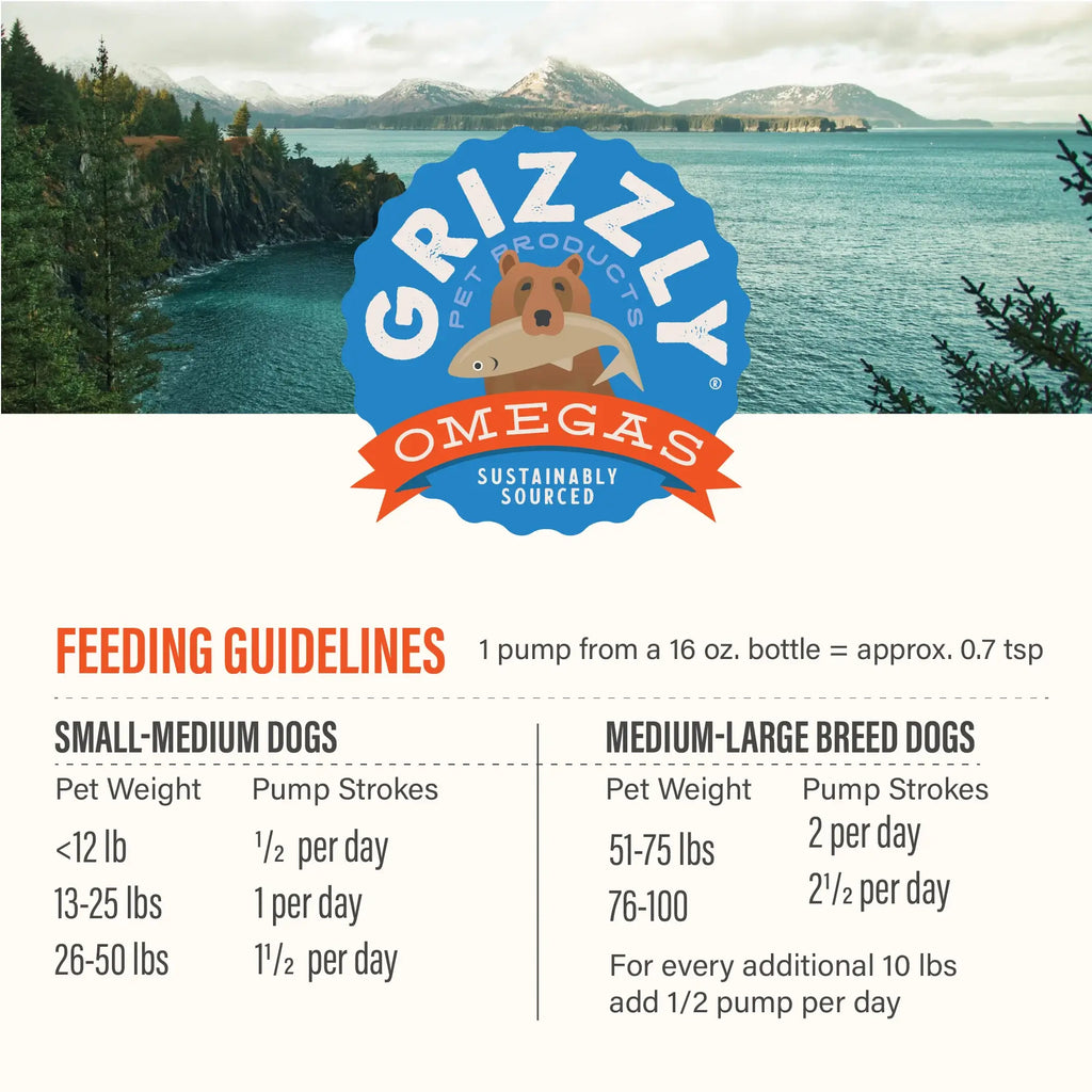 Grizzly Wild Alaskan Salmon Plus Supplement for Dogs & Cats
