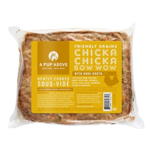 A Pup Above Chicka Chicka Bow Wow gently cooked dog food package