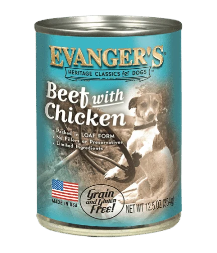 Evanger's Heritage Classics Beef with Chicken Canned Dog Food, 12.5 oz