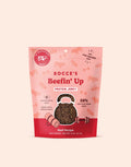 Bocce's Bakery Beefin' Up Protein Jerky beef recipe dog treats 5oz bag front