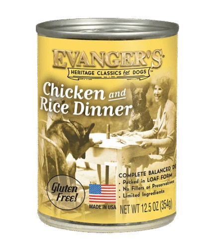 Evanger's Heritage Classics Chicken and Rice Dinner Canned Dog Food, 12.5 oz