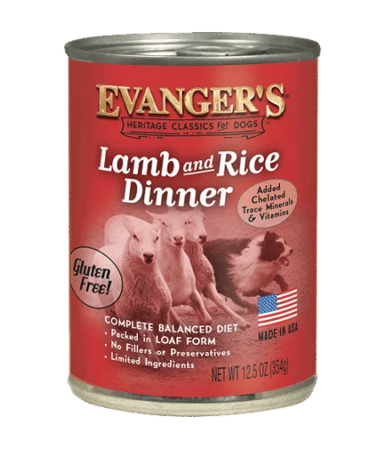 Evanger's Heritage Classics Lamb and Rice Dinner Canned Dog Food, 12.5 oz