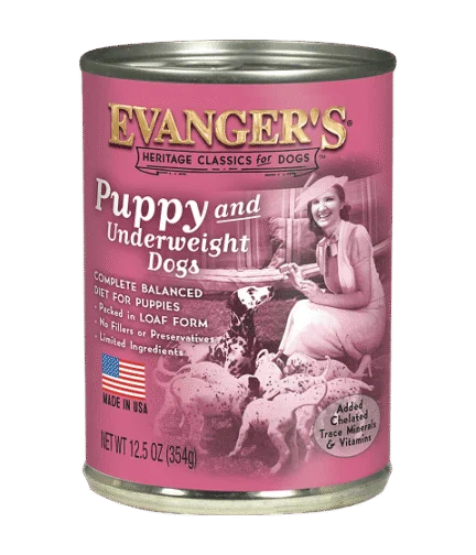 Evanger's Heritage Classics Puppy and Underweight Dinner Canned Dog Food, 12.5 oz