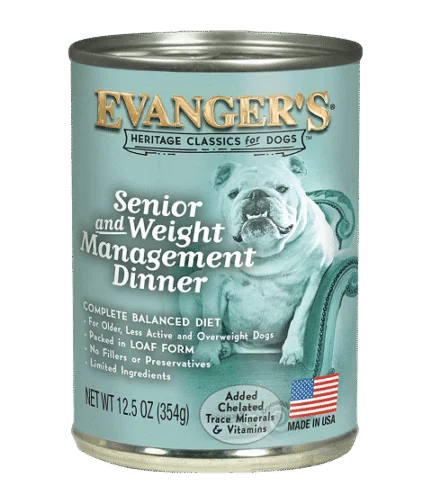 Evanger's Heritage Classics Senior and Weight Management Dinner Canned Dog Food, 12.5 oz