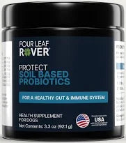 Four Leaf Rover Protect Soil Based Probiotics for Dogs, 3.6 oz