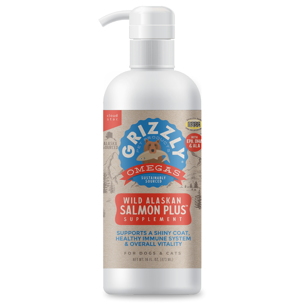 Grizzly Wild Alaskan Salmon Plus Supplement for Dogs & Cats