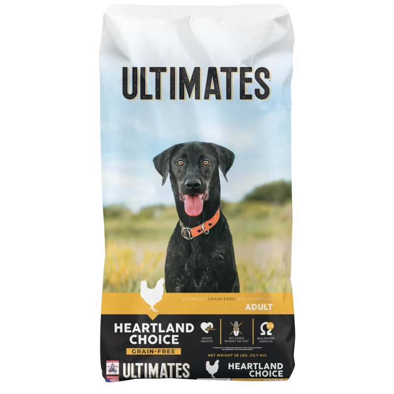 Ultimates Heartland Choice Grain-Free Adult Dry Dog Food 28lb bag front