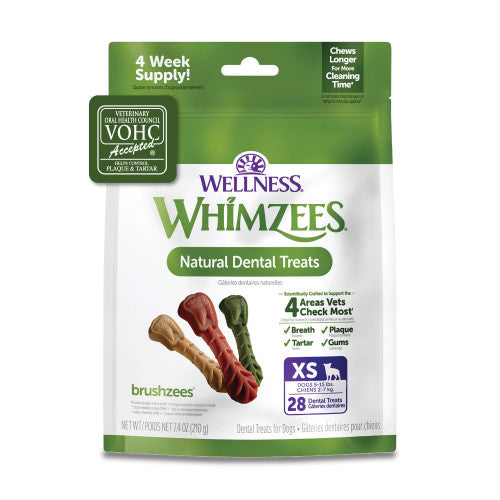 Wellness Whimzees Brushzees Natural Dental Treats for Dogs